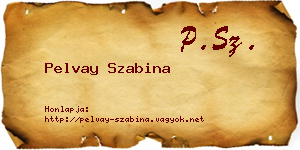 Pelvay Szabina névjegykártya